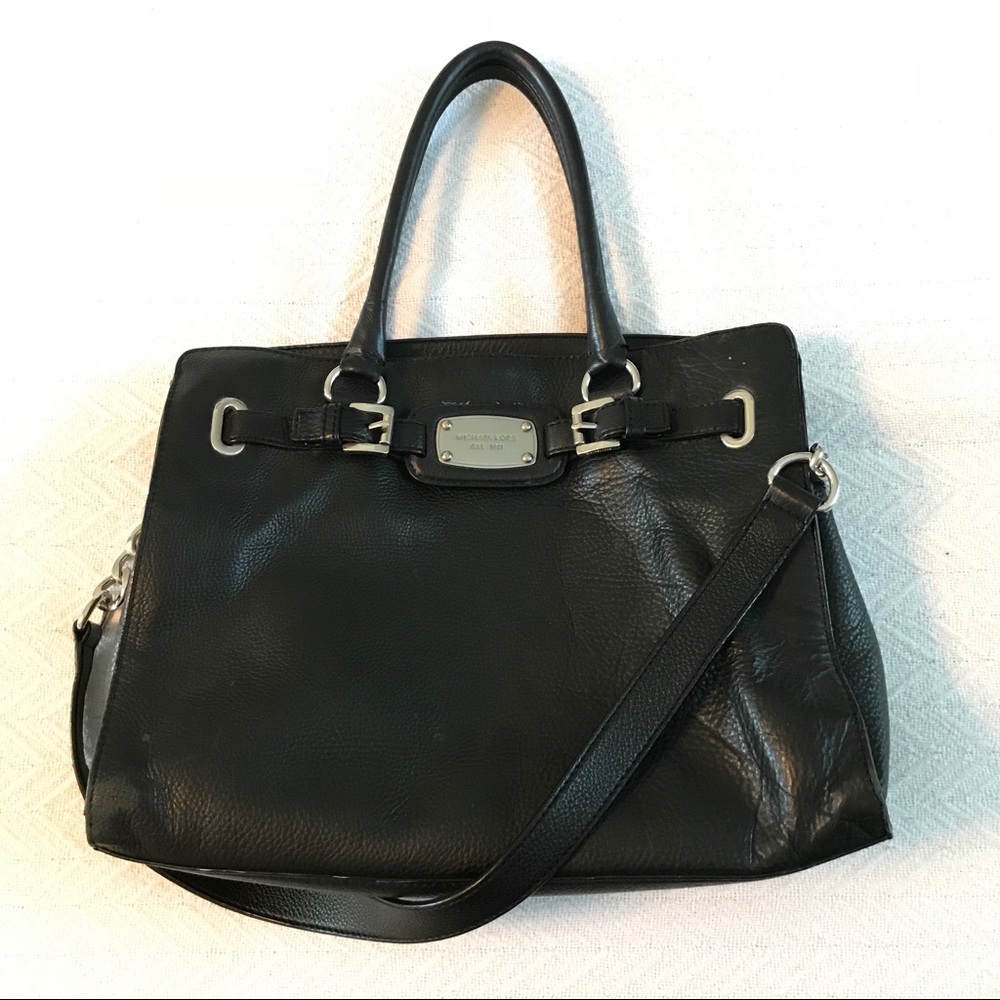 Authentic Michael Kors Black Leather Purse Bag